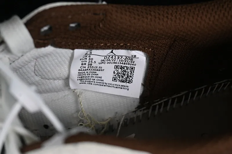 All categories Air Jordan Jordan series basketball shoes Air Jordan 1 Low Travis Scott x Air Jordan 1 Low OG AJ1 Joe 1 undercut low DZ4137-206